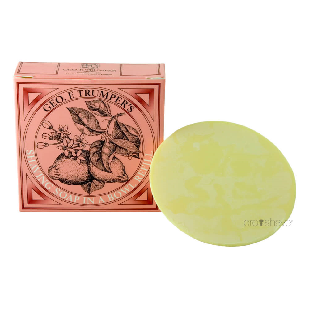 4: Geo F Trumper Barbersæbe, Refill, Limes, 80 gr.